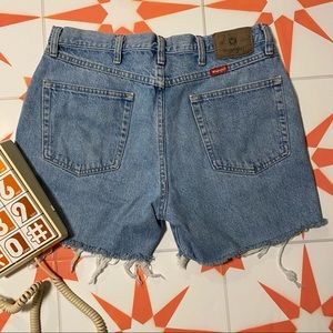 Wrangler Light Wash Denim Cutoffs